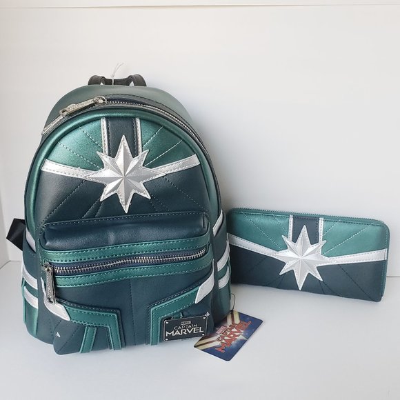 Captain Marvel Green Suit Backpack & Wallet Set - Picture 2 of 7